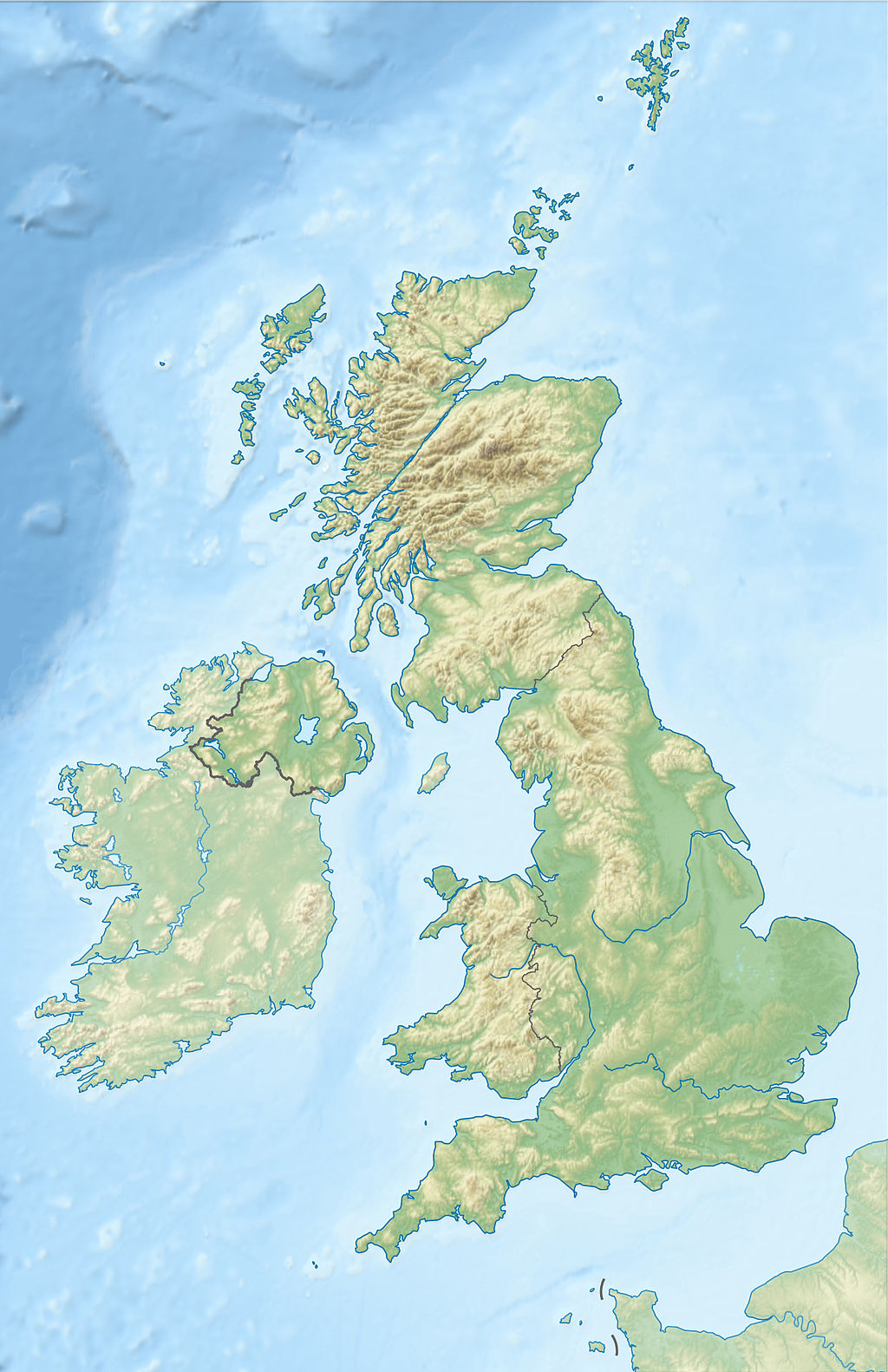 Map of the UK and Ireland