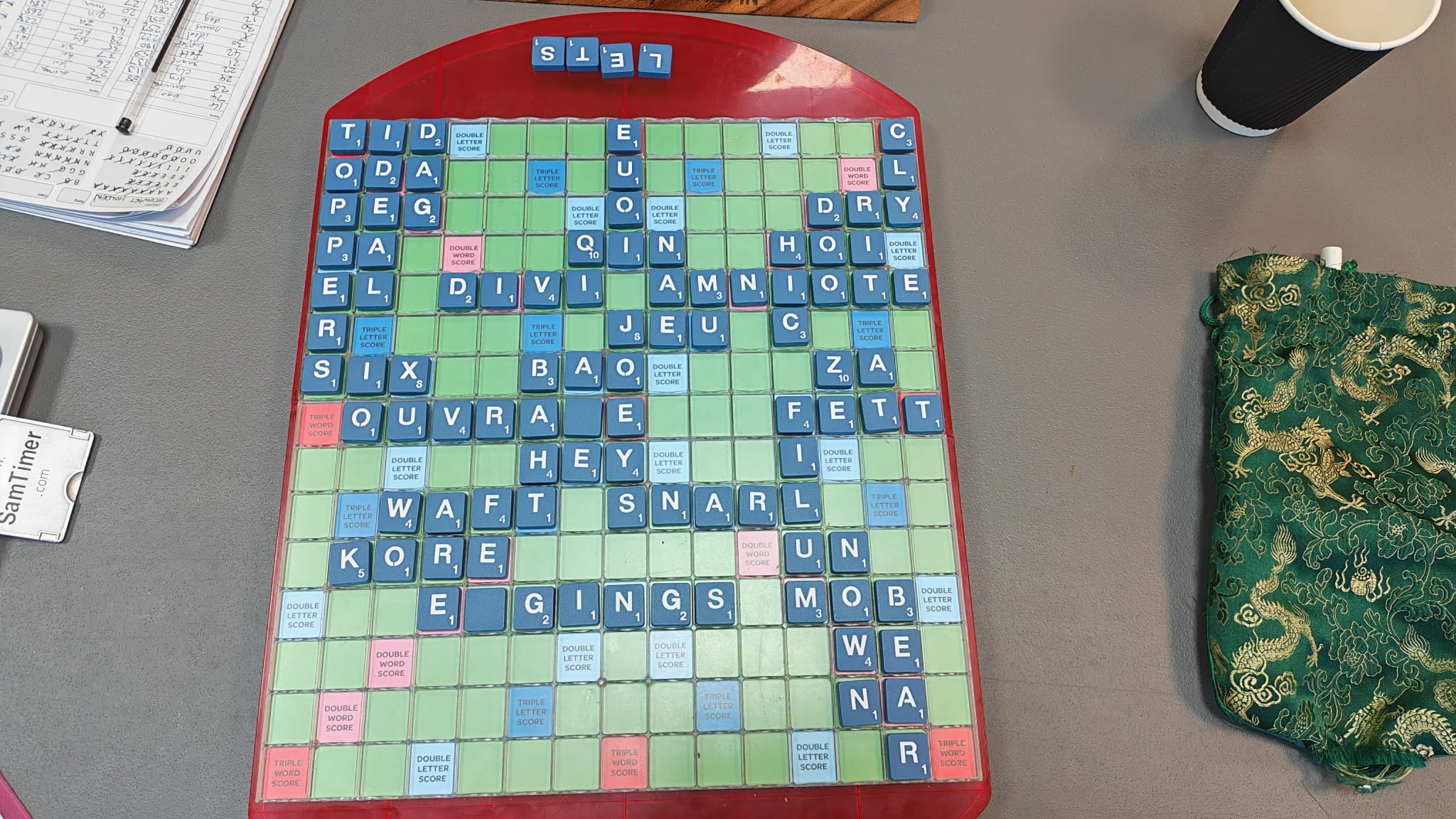 Final board position from Stewart Holden vs Paul Thompson at Warrington